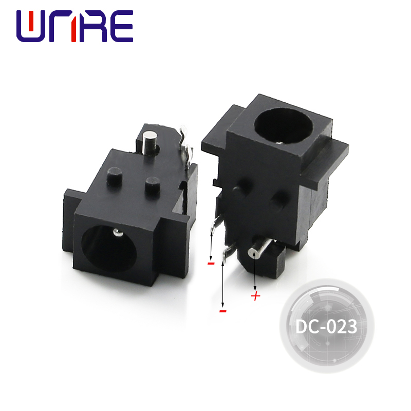 Black DC5.5*2.1mm DC power socket Female panel Install connectors DC-023