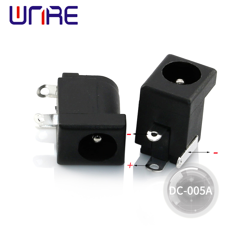Black DC power socket DC005A 5.5*2.1mm female