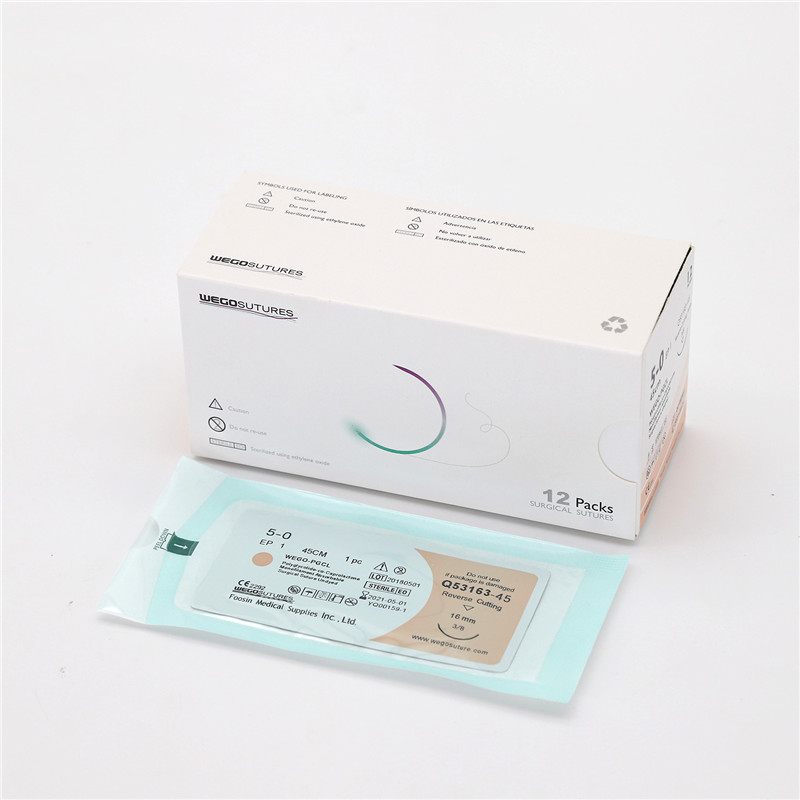 Sterile Monofilament Absoroable Polyglecaprone 25 Sutures With or Without Needle WEGO-PGCL