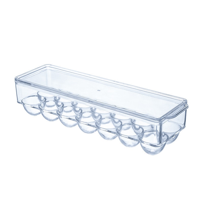  Hot Sale New Design Ps Refrigerator Egg Storage Box 14 Grid Airtight Food Storage Container Egg Holder with Lid