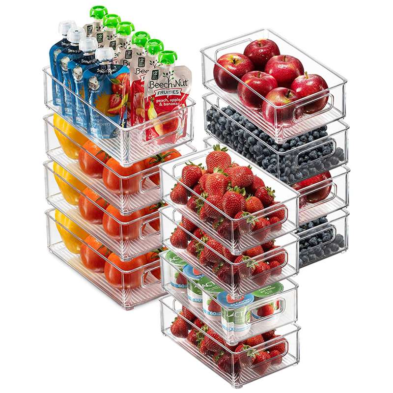 Large easy fridge bins freezer bins vegetable Refrigerator storage containers boxes drawers organizer refrigerator