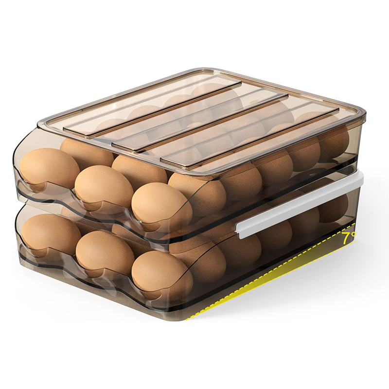 Egg Organizer Airtight Plastic Kitchen Fridge Refrigerator Egg Organizer Bins Storage Boxes With Lid