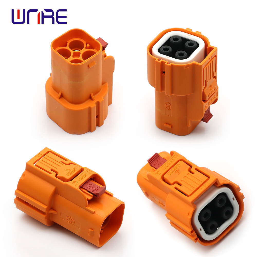Factory hot-selling four-core waterproof small current connector high voltage plug