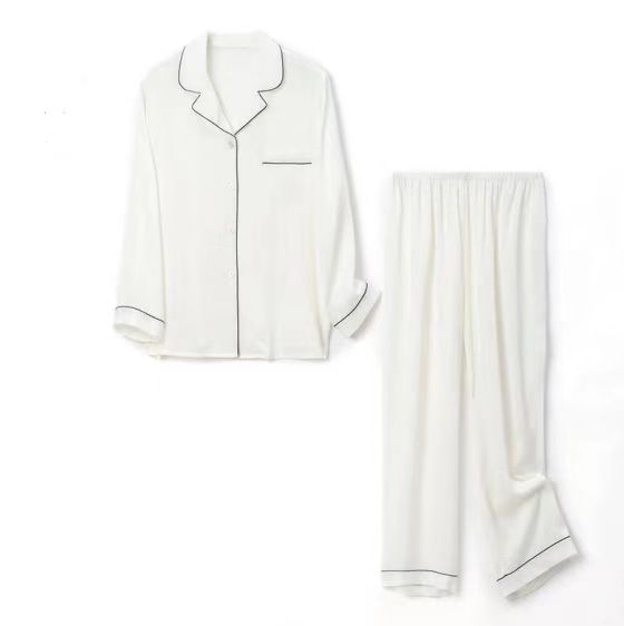 wholesale small MOQ Amazon hot selling 2 piece set polyester colored satin  women's pajamas sleepwear	