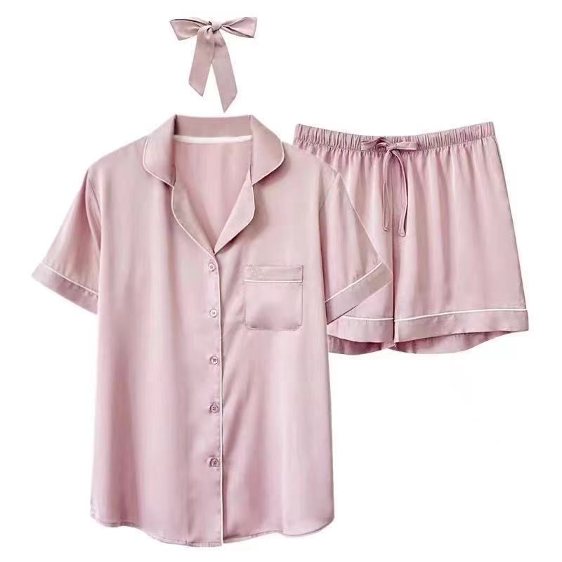 Custom package custom logo poly satin sleepwear 