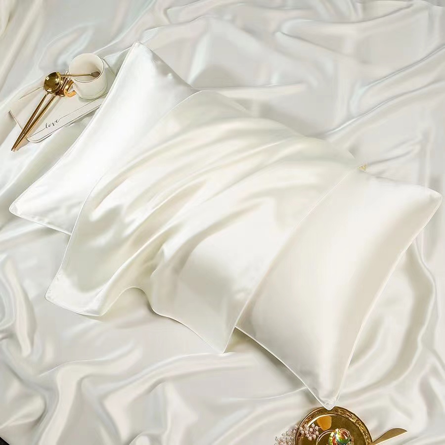 Custom color luxury 100% mulberry silk pillow case 