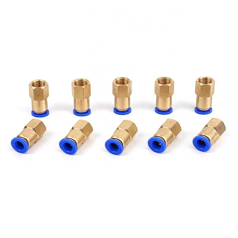 Straight Female Thread Quick Connect Brass Pneumatic Fitting for air pu tube hose