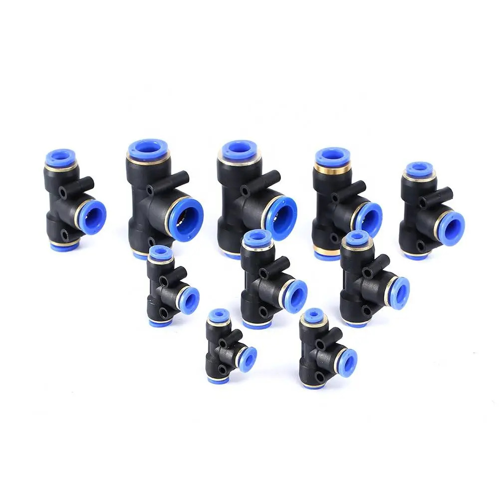 SPEND Series pneumatic one touch different diameter 3 way reducing tee type plastic quick fitting air tube connector reducer