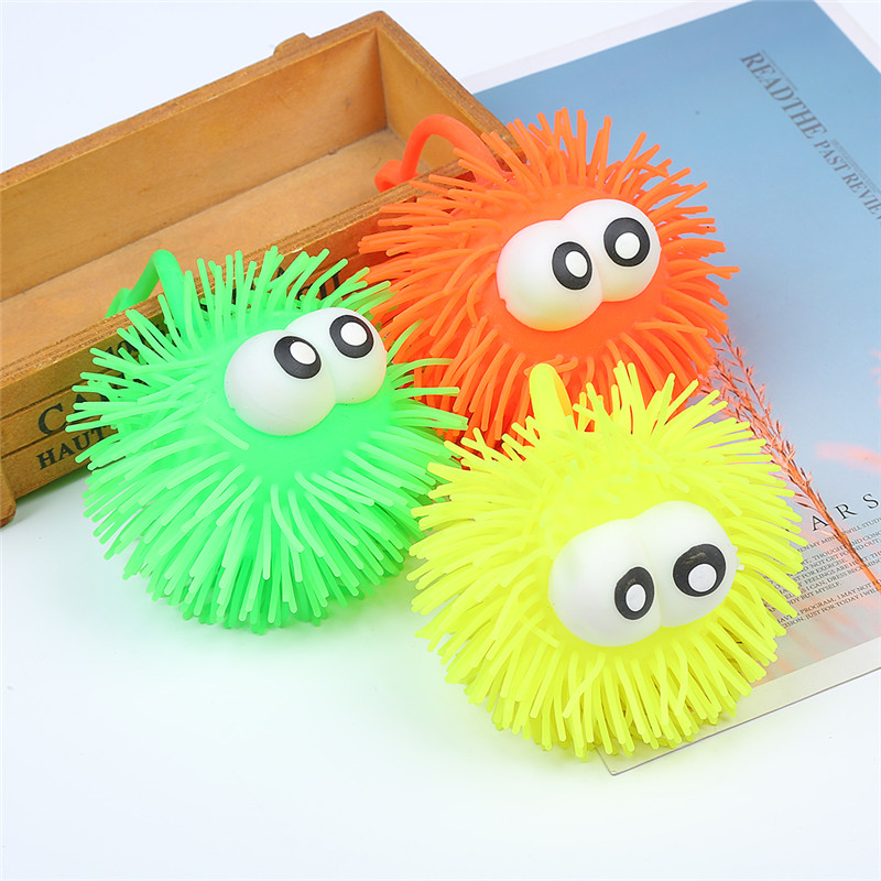 bulging eyes hairy balls squeeze toy