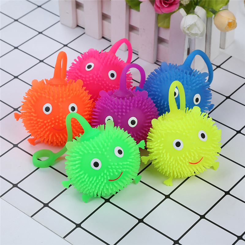 small size thin hairy smile soft stress relief toy