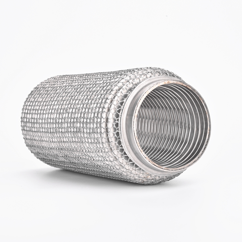 Exhaust flexible pipes with interlock (Outer wire meshed)
