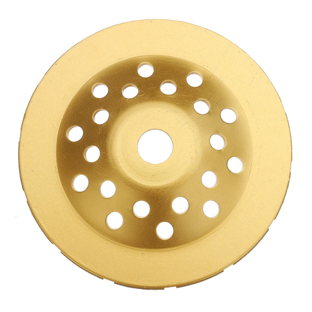 KSEIBI 644030 4-1/2-Inch Double Row Diamond Cup Grinding Wheel Gold for Angle Grinder Polishing and Cleaning Stone
