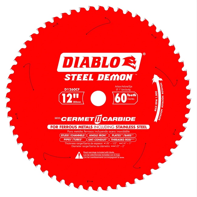 Diablo D0648F 6-1/2 in. x 48 Tooth Steel Demon Ferrous Metal Cutting Saw Blade - SawbladeTV