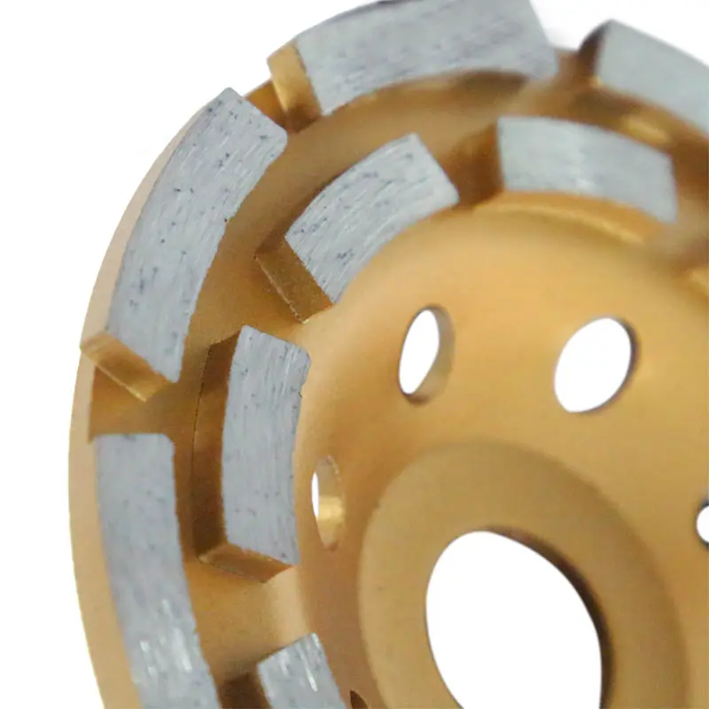 PILIHU 4 1/2" / 115mm Premium Grade Double Row Concrete Diamond Grinding Cup Wheel