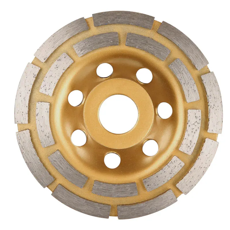 PILIHU 4 1/2" / 115mm Premium Grade Double Row Concrete Diamond Grinding Cup Wheel