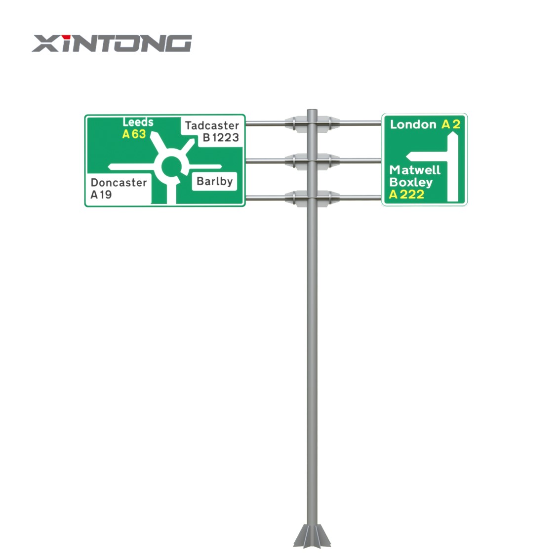Q235 Steel Material 3mm Road Sign Traffic Sign Pole