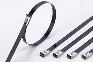 Stainless Steel Ball Lock Epoxy Coated Cable Tie with Wing Lock