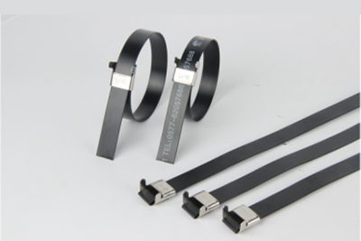 Stainless Steel PVC Coated Cable Tie with Wing Lock