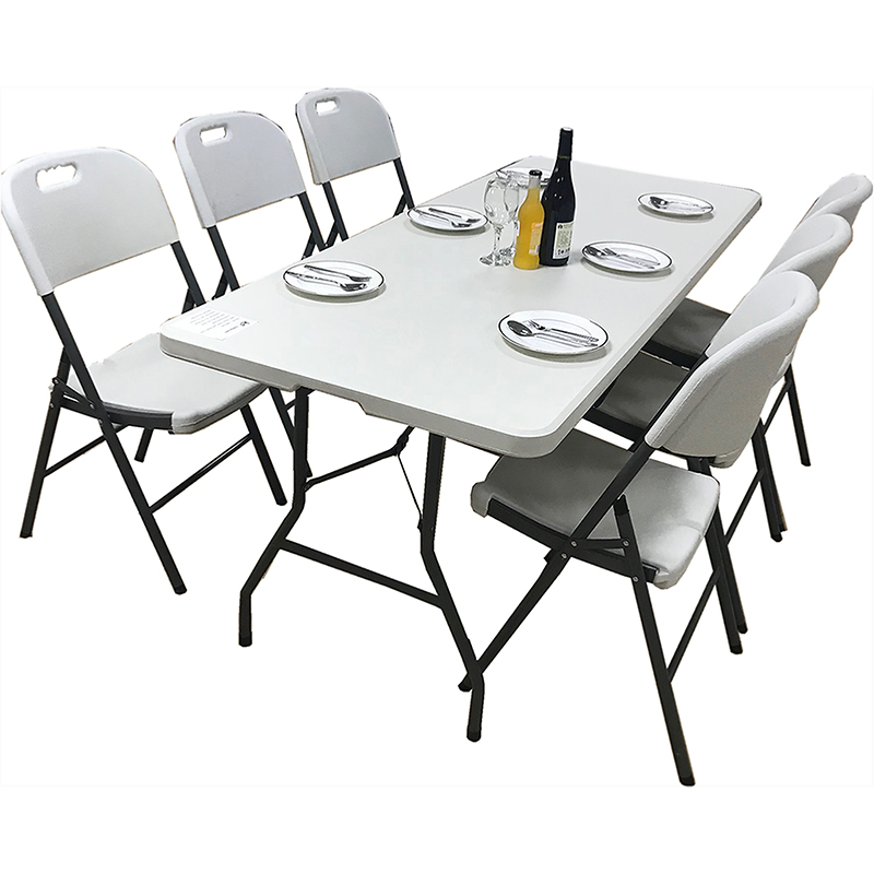 Stylish and practical long plastic tables offer versatile seating options