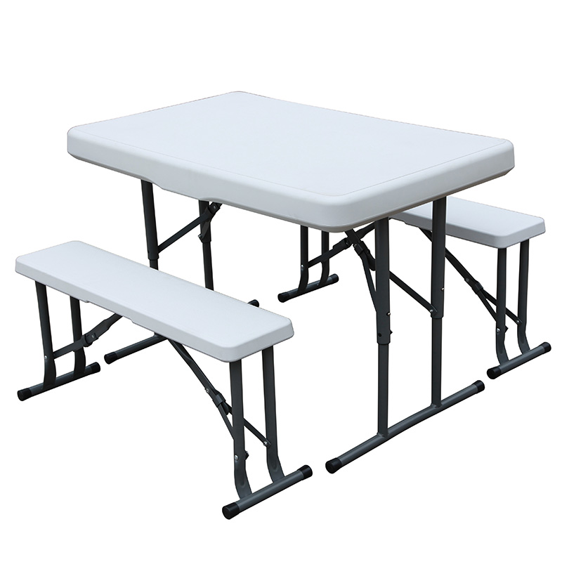 Hot selling outdoor set retractable plastic picnic folding table with bench