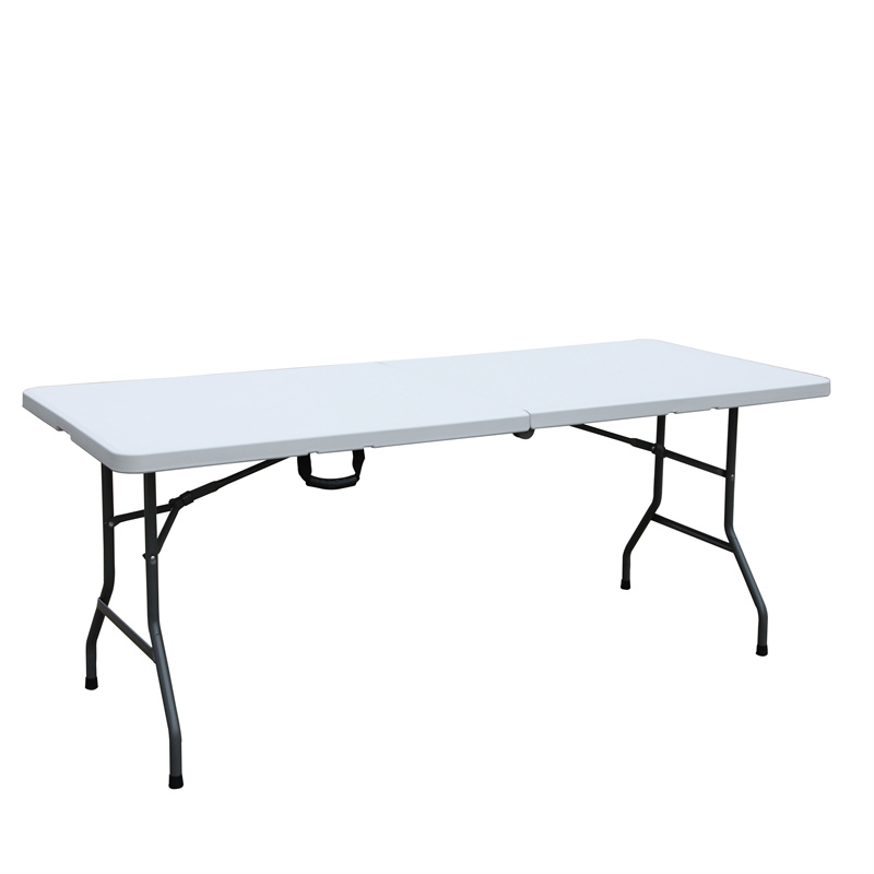 6ft White HDPE Blow Molded Outdoor Foldable Picnic Folding Table