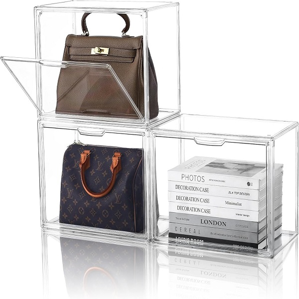 Acrylic Magnetic Door Transparent Handbag Organiser