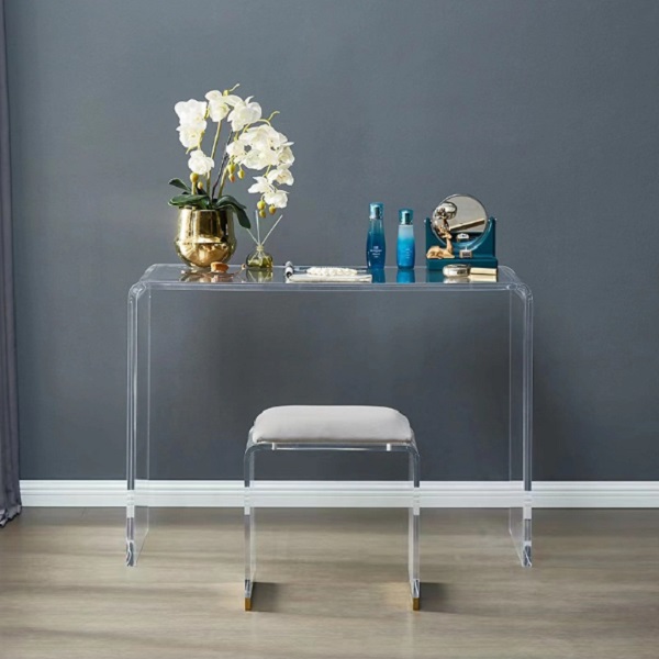 Customizable Modern Clear Acrylic Dressing Table