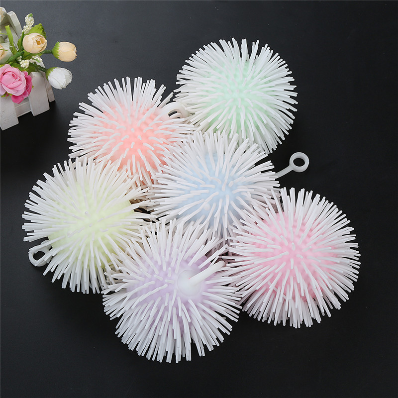 70g white hairy ball squeeze sensory toy
