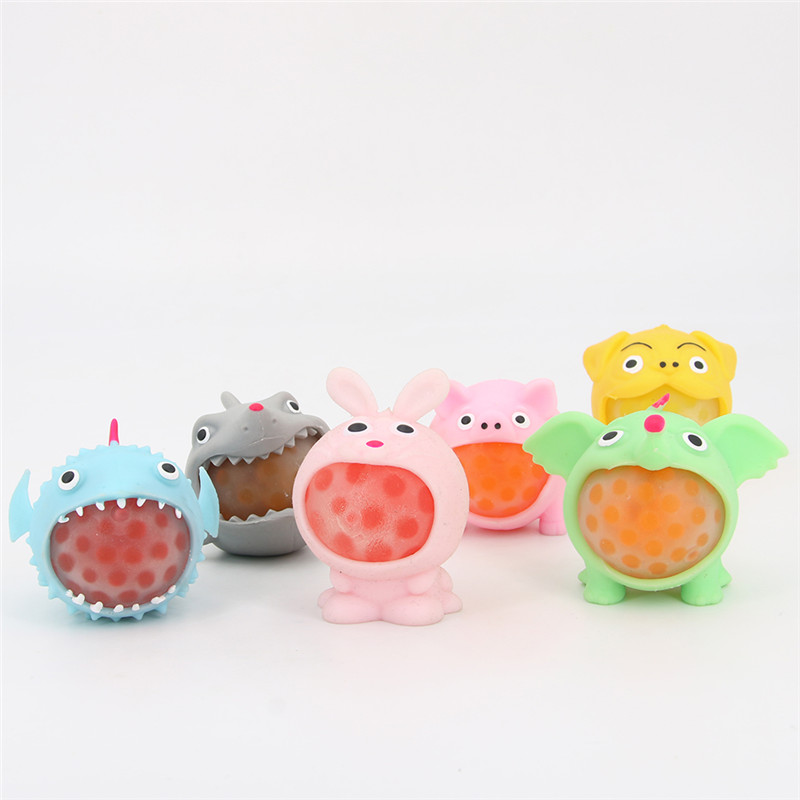 cloth beads animal squeeze stress relief toy