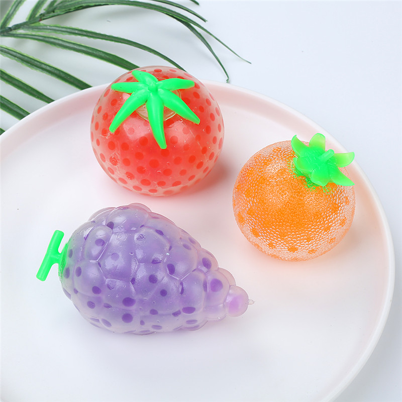 Fruit set beads ball anti stress relief toys