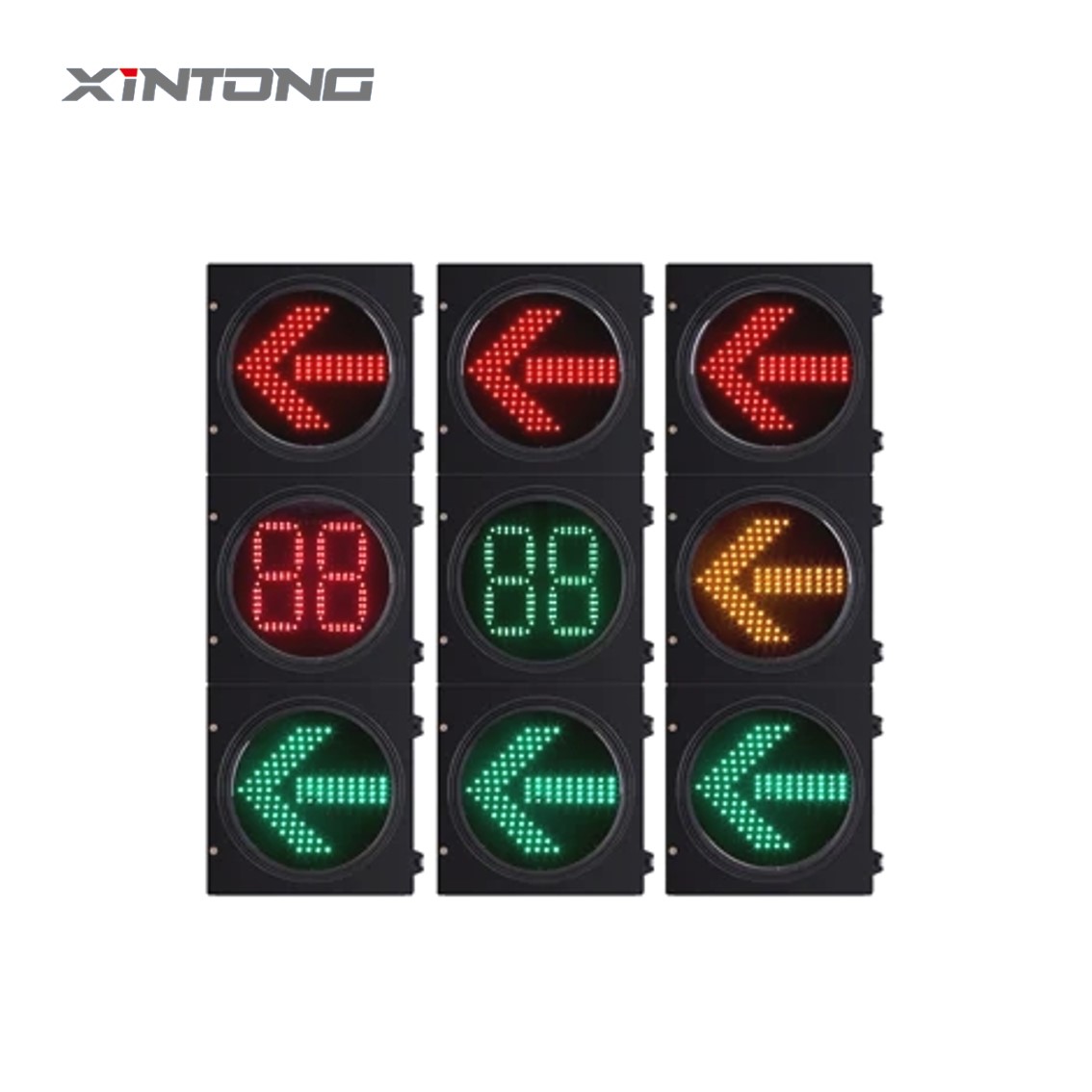 300mm left turn arrow traffic light with countdown