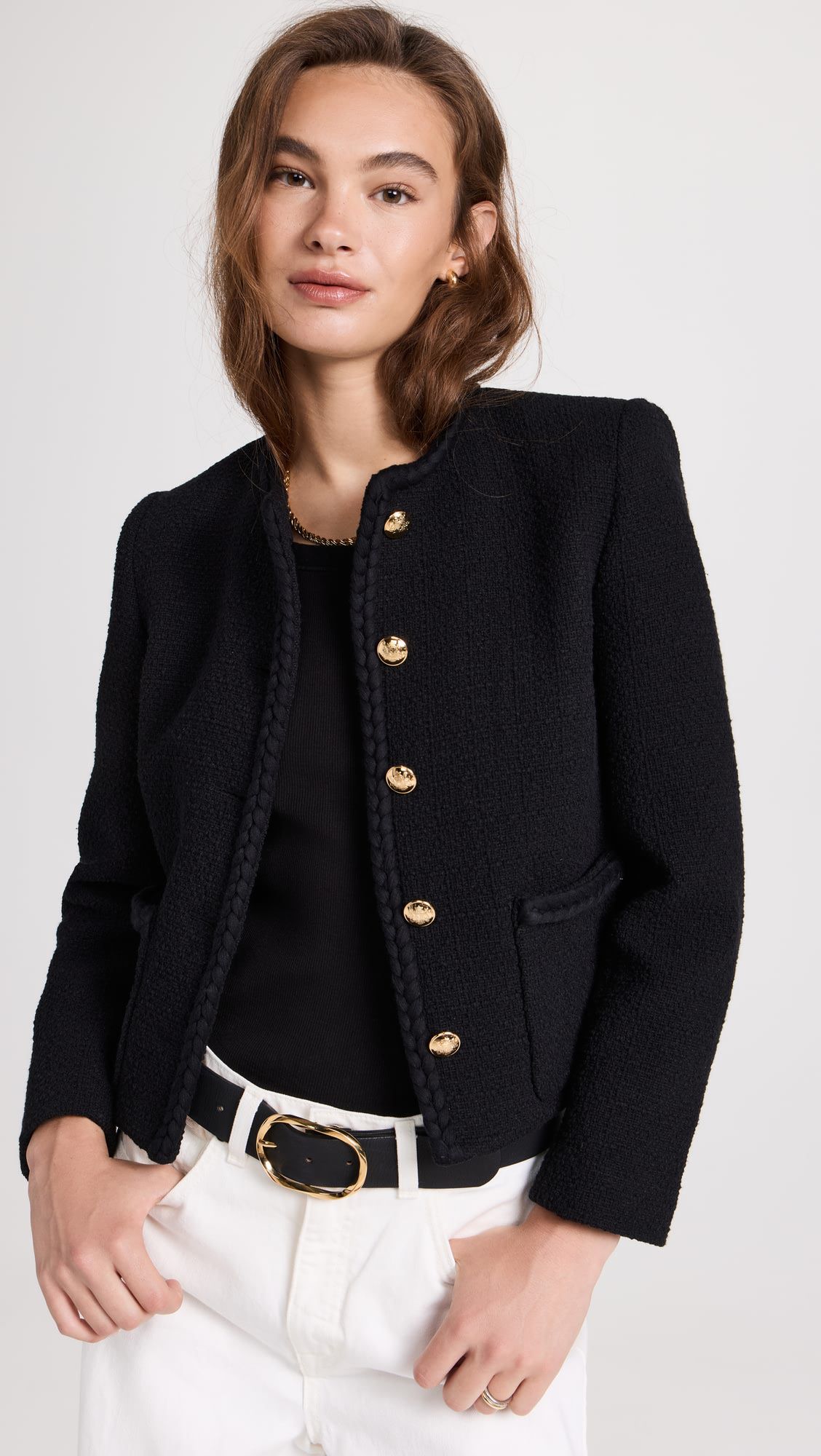 French Vintage Chic Woolen Short Jacket