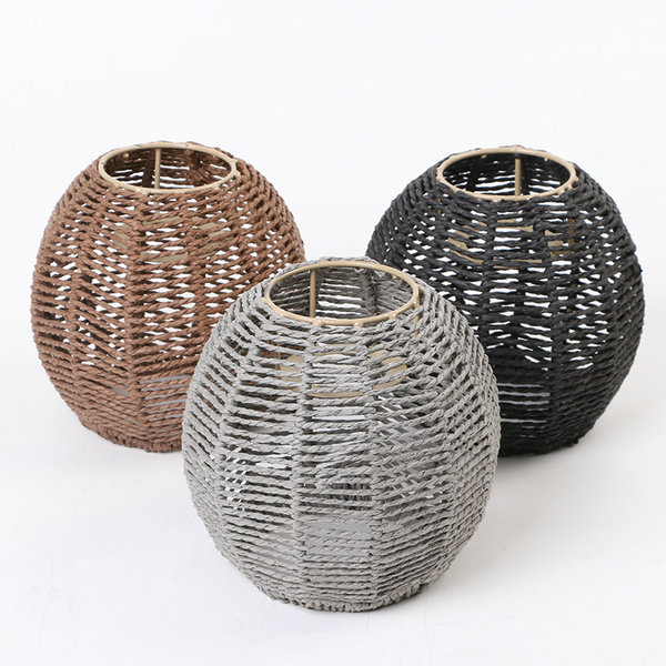 Small Pendant Light Shade Woven Wicker Chandelier Pendant Light Shade Handwoven Rattan Wicker Lamp Shade Fixture Lamp Cover