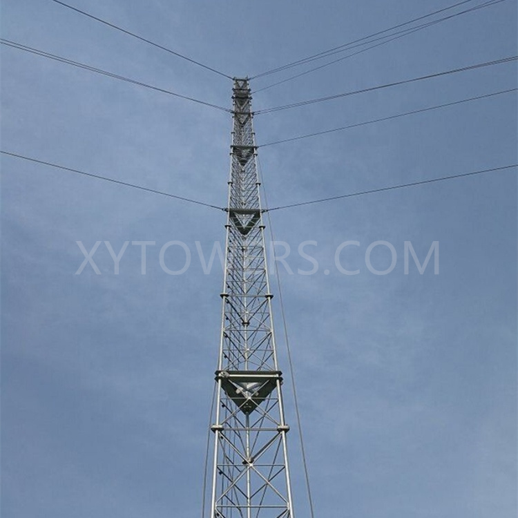 Guyed Mast Teleocm Communication Tower