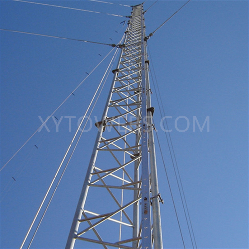 15m Galvanized Guyed Telecom Cell Tower