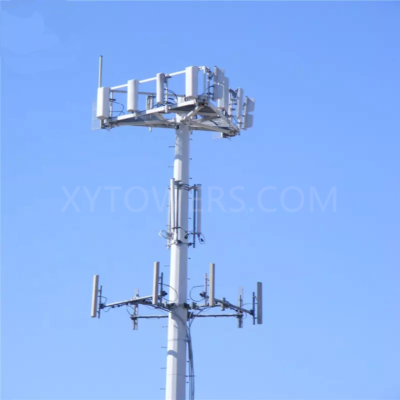 25M Telecom Antenna Pole Mount Mast Telecommunication Monopole Tower