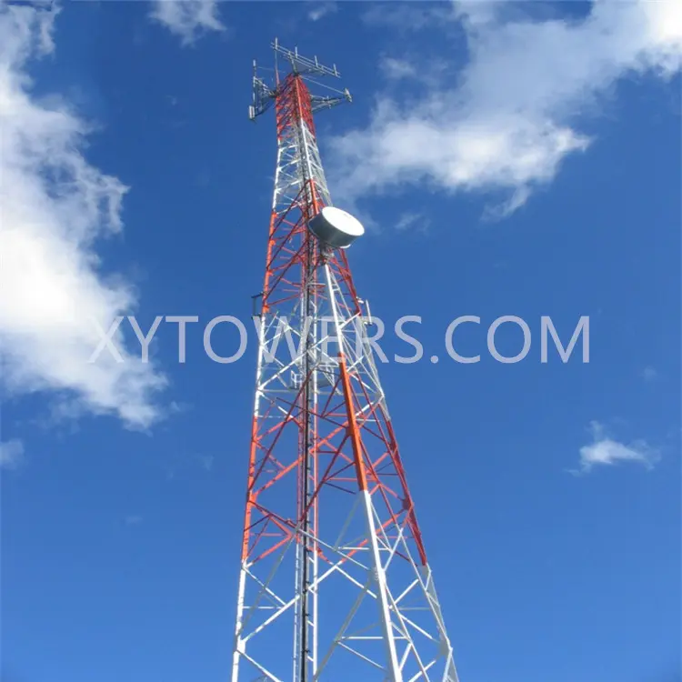 25M Galvanized Angle Steel Telecommunicatiom Tower