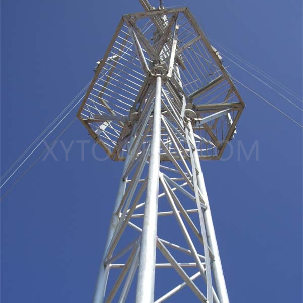 45M 3 Legs Triangular Tubular Steel Microwave Antenna Tower