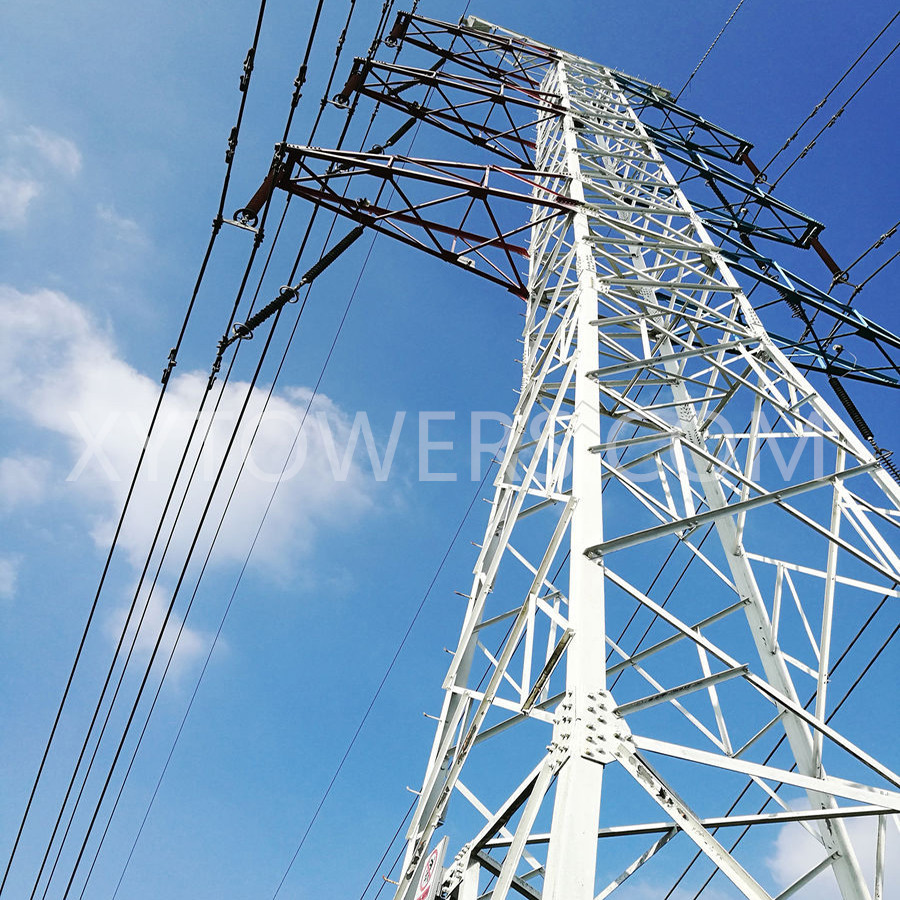 220kV Electric Power Transmission Lattice Steel Tower