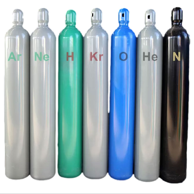 ISO 20L Empty Ar/Ne/H/Kr/O2/He/N /CO2 Gas Cylinder Steel Cylinder With High quality