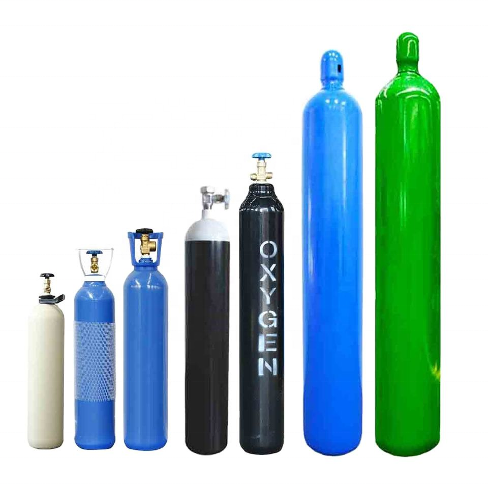 Refillable ISO9809-3 20L 30L 40L 50L 60L 70L 80L industrial gas cylinder N2/Nitrogen O2/Oxygen CO2/H2/Hydrogen cylinders