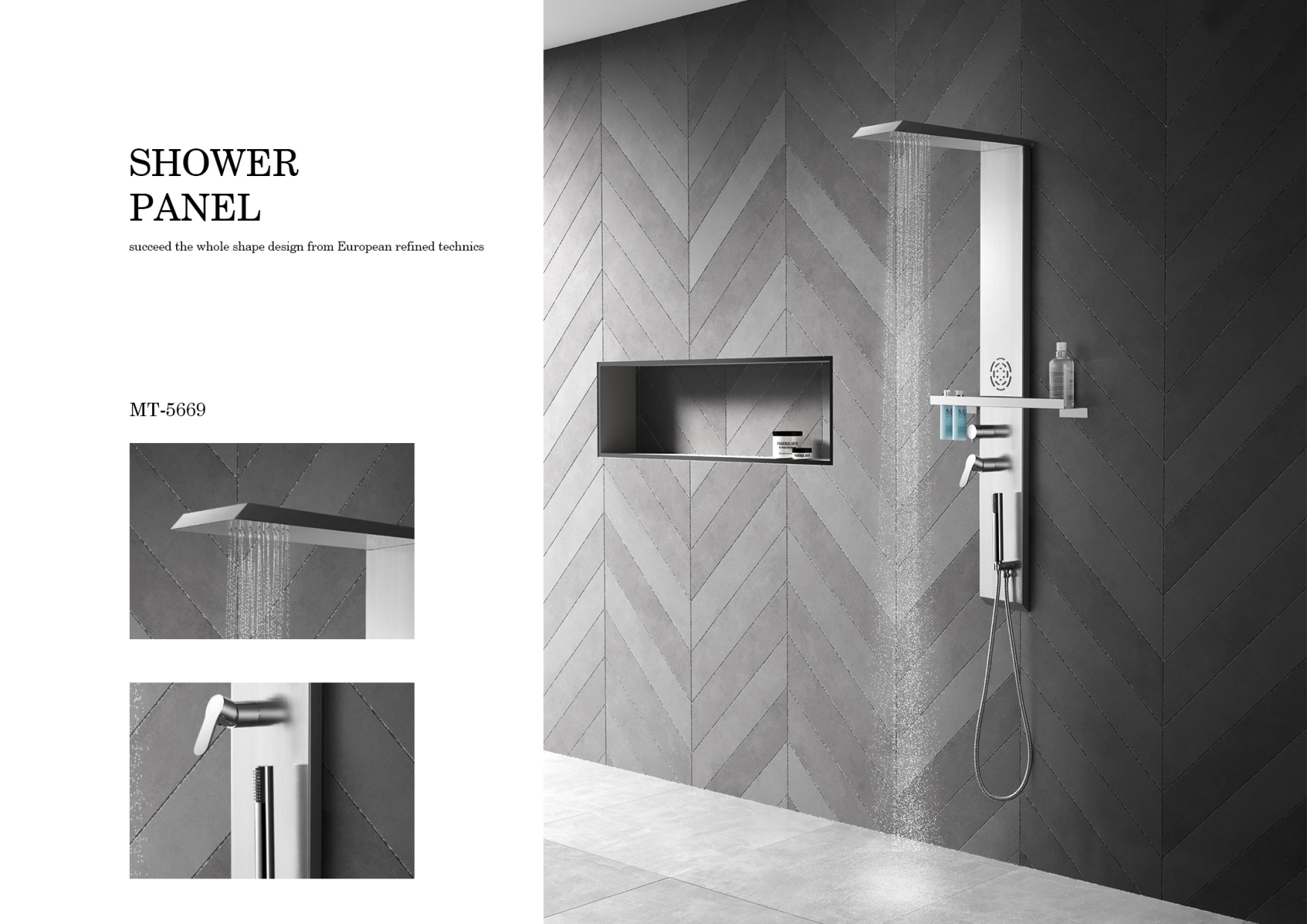 Shower Panel with Functioncal Shelf MT-5669