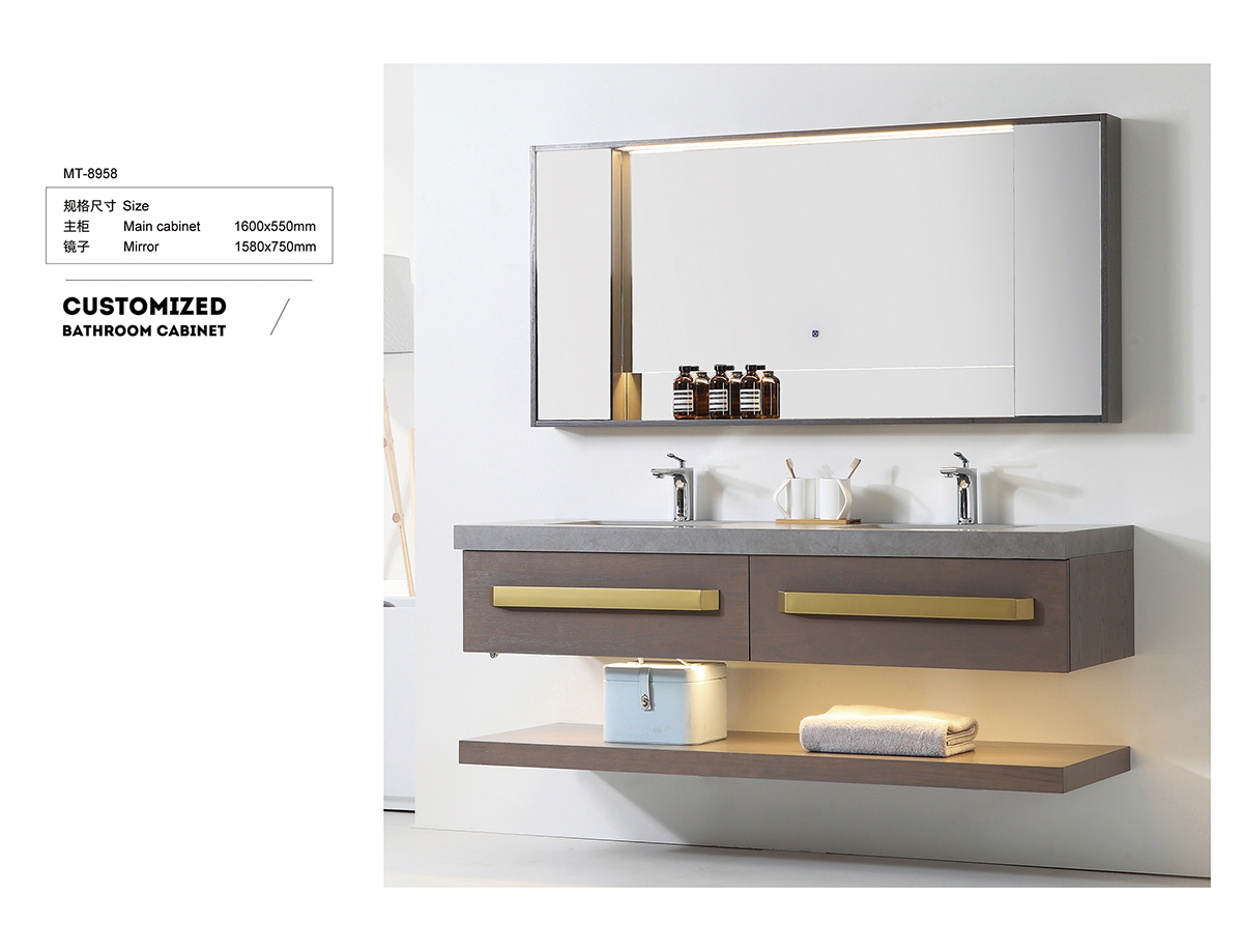 Brown Bathroom Cabinets with Elegant Appearance MT-8958