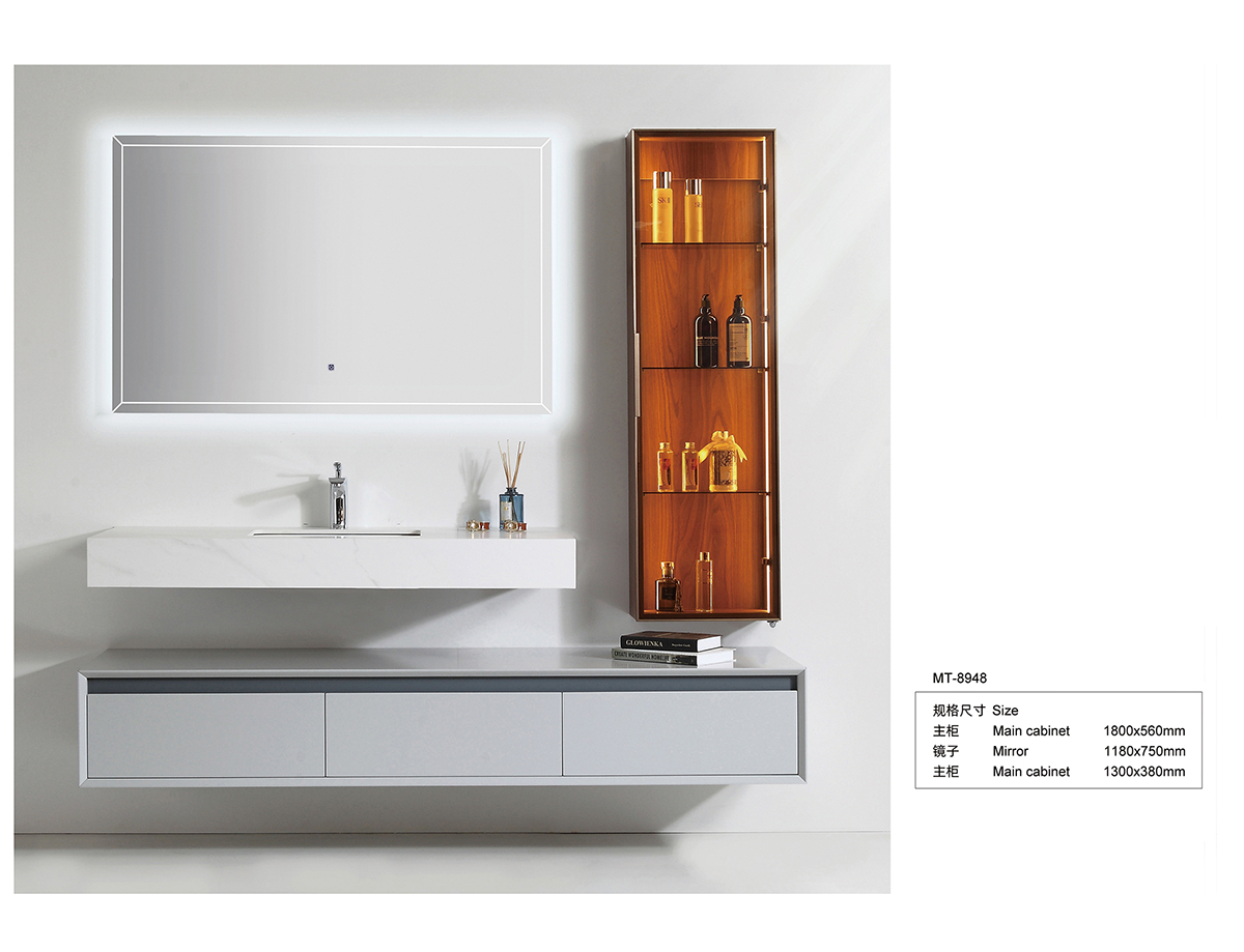 Wall mounted Bathroom Cabinets with led side cabinet MT-8948