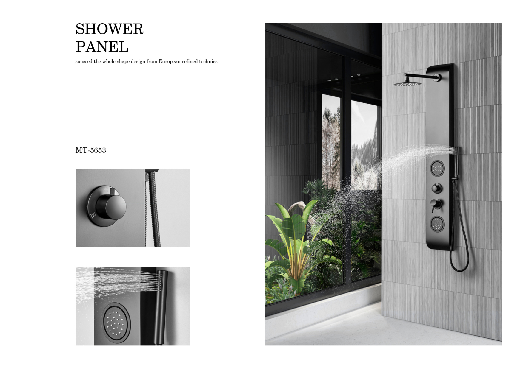 Classic Shower Panel Design MT-5653	