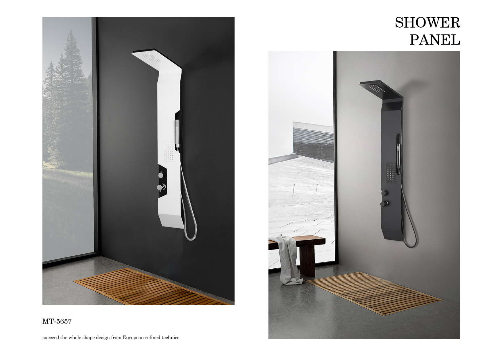 Bathroom Shower Panel with inner holder  MT-5657	