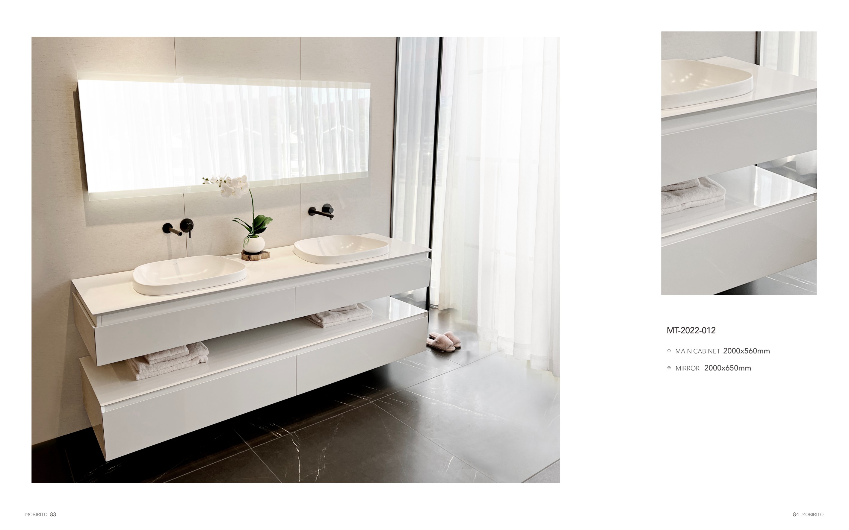 Grace white Bathroom Cabinet MB2022-012