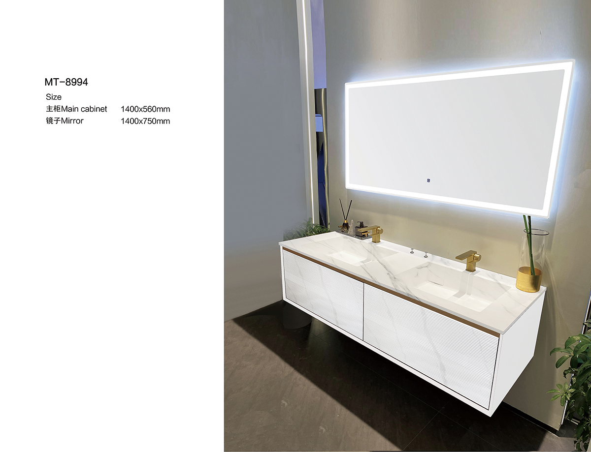 Simple and gorgeous Bathroom Cabinet in Marble White MT-8994