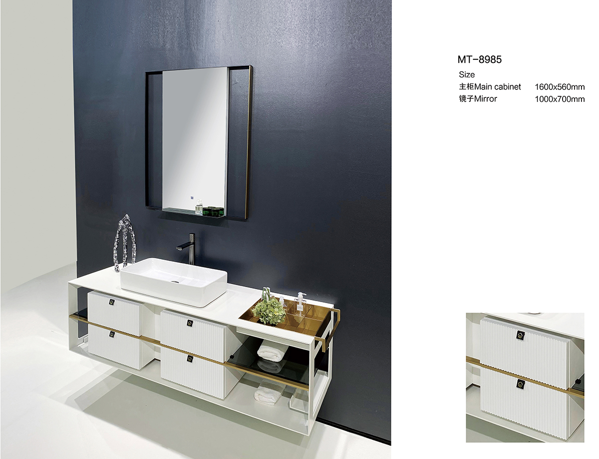 Single Basin and Bathroom Cabinets with High-Capacity MT-8985