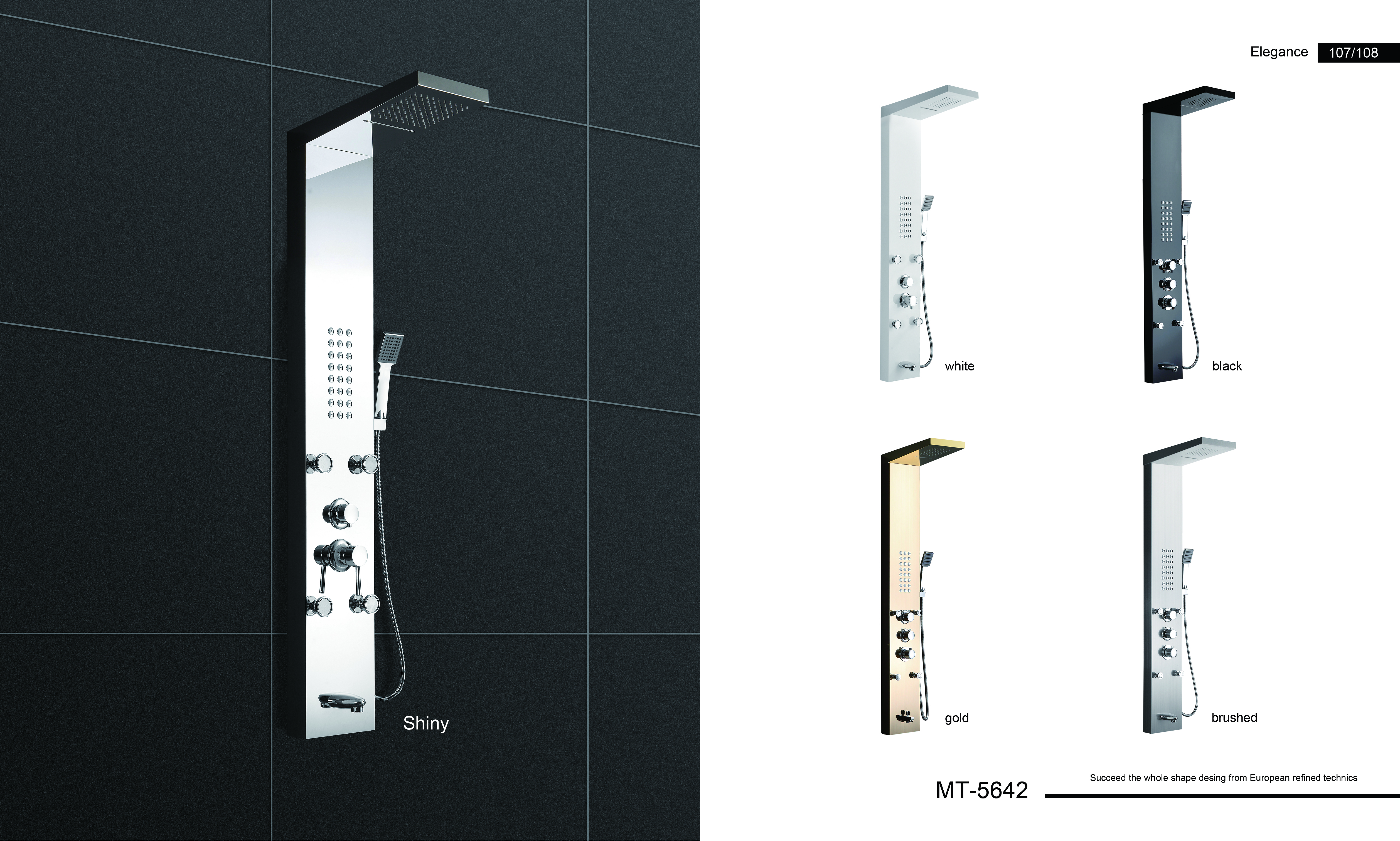 Shower Panel with Multiple outlet holes MT-5642